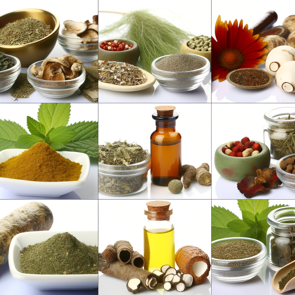 Heilkräuter in vielfältigen Anwendungen und Formen.